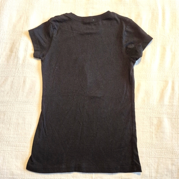 Harry Potter girls size 6/6X black short sleeve shirt, sparkly lightening, VGUC - Picture 3 of 4